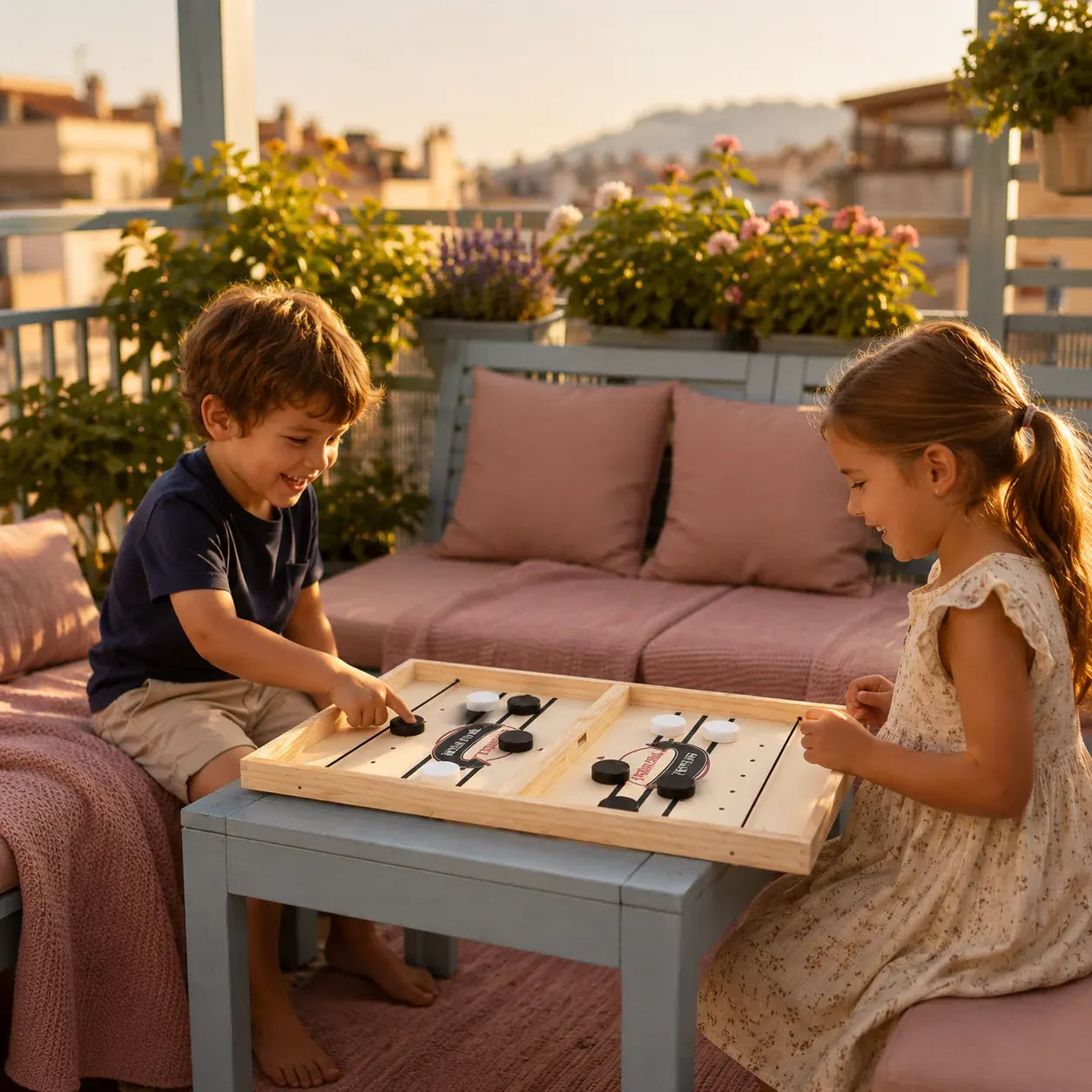 Wooden Catapult Tabletop Game Set for Family Fun Night