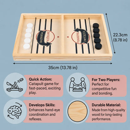 Wooden Catapult Tabletop Game Set for Family Fun Night