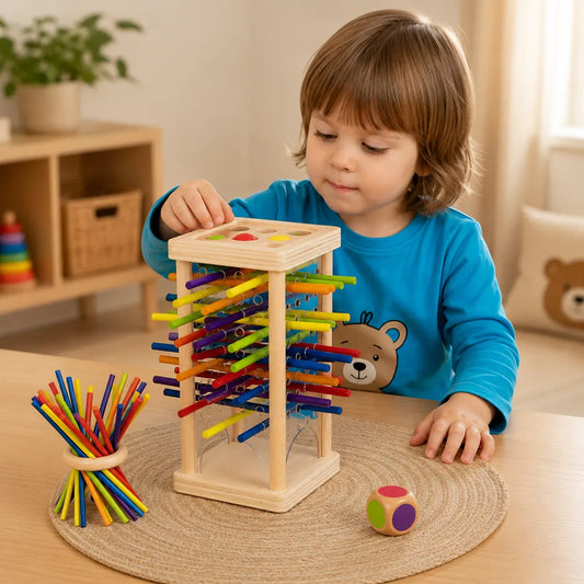 Wooden Concentration Family Board Game - Montessori Learning Toy