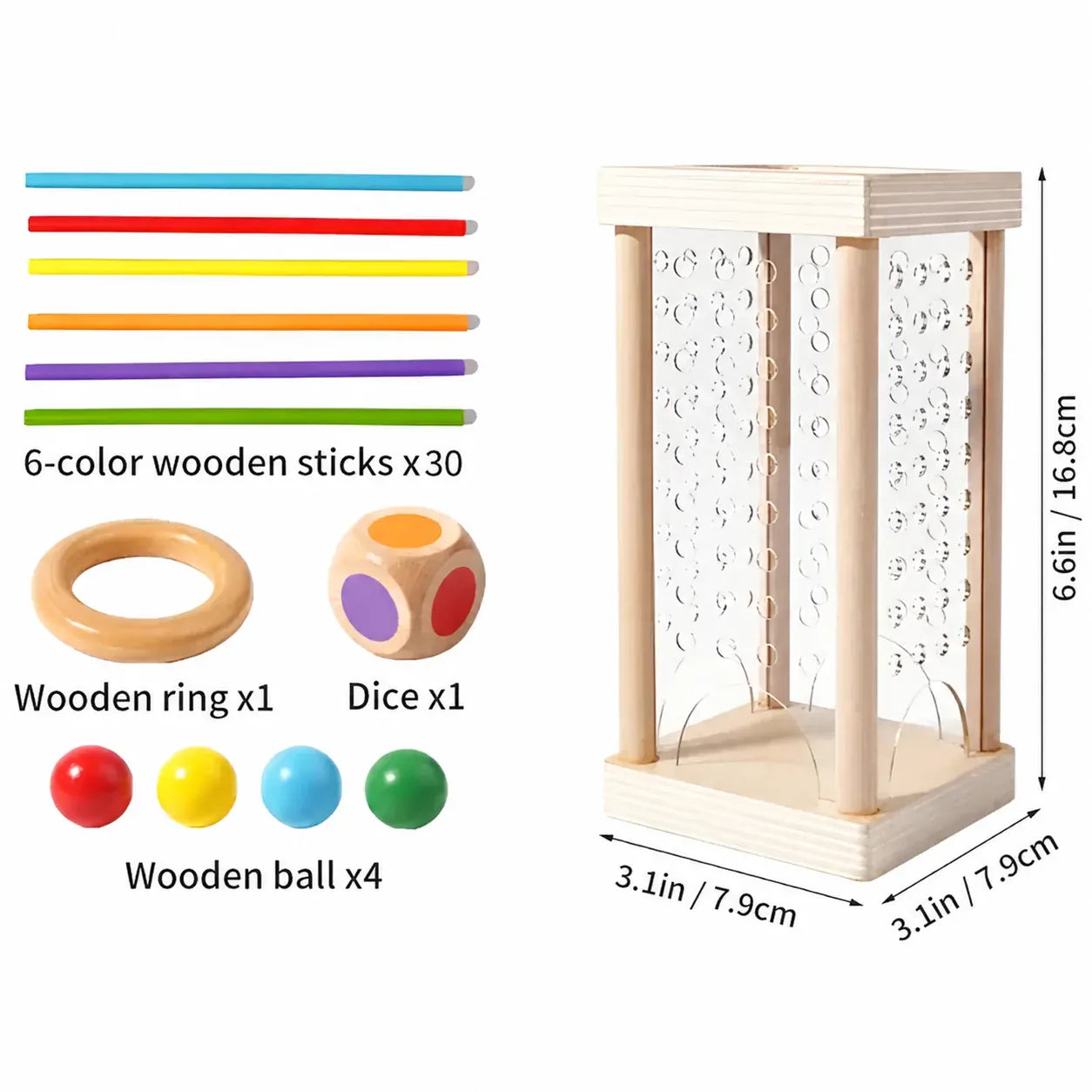 Wooden Concentration Family Board Game - Montessori Learning Toy