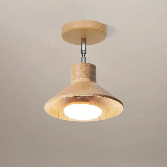 Wooden Cone Pendant Light | Nordic-Style Ceiling Fixture
