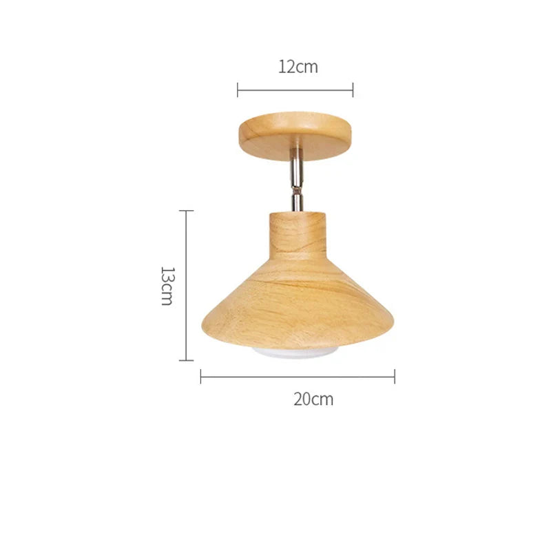 Wooden Cone Pendant Light | Nordic-Style Ceiling Fixture