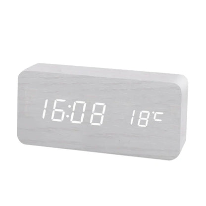 Wooden Digital LED Desk Alarm Clock