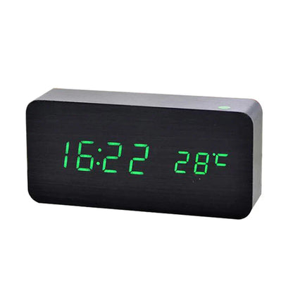 Wooden Digital LED Desk Alarm Clock