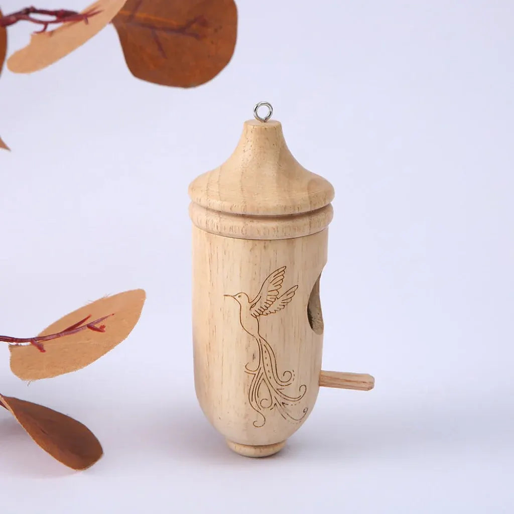 Wooden Hummingbird Nesting House Outdoor Garden Decor