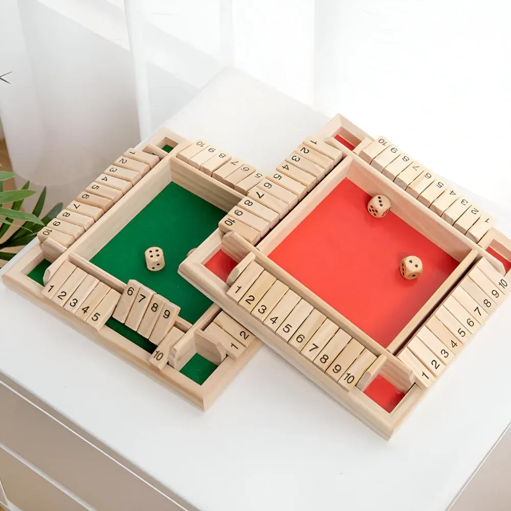 Wooden Math Learning Game Set for Family Tabletop Education