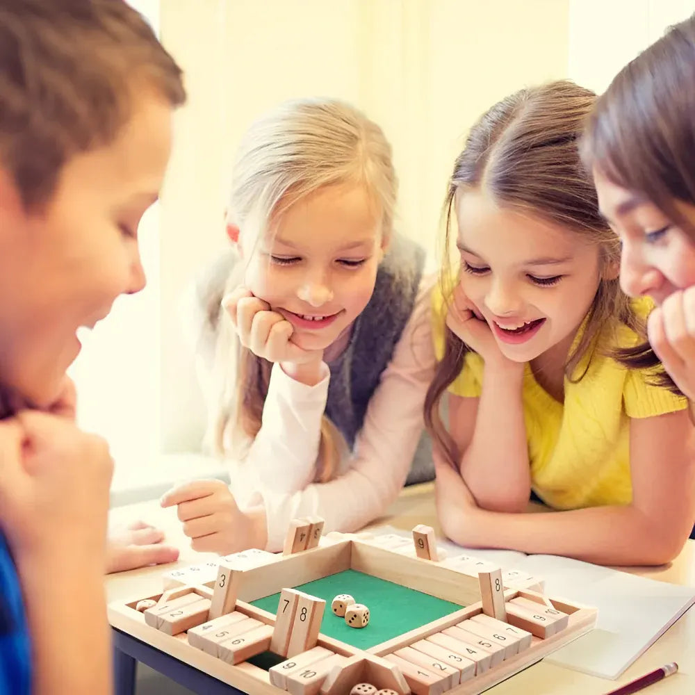 Wooden Math Learning Game Set for Family Tabletop Education