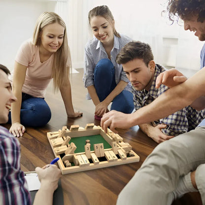 Wooden Math Learning Game Set for Family Tabletop Education
