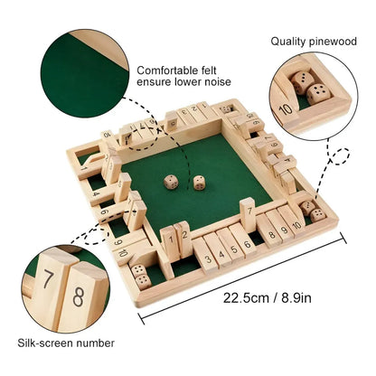 Wooden Math Learning Game Set for Family Tabletop Education