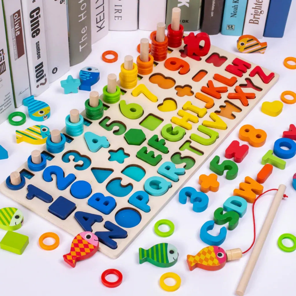 Wooden Montessori Activity Board Learning Toy for Toddlers