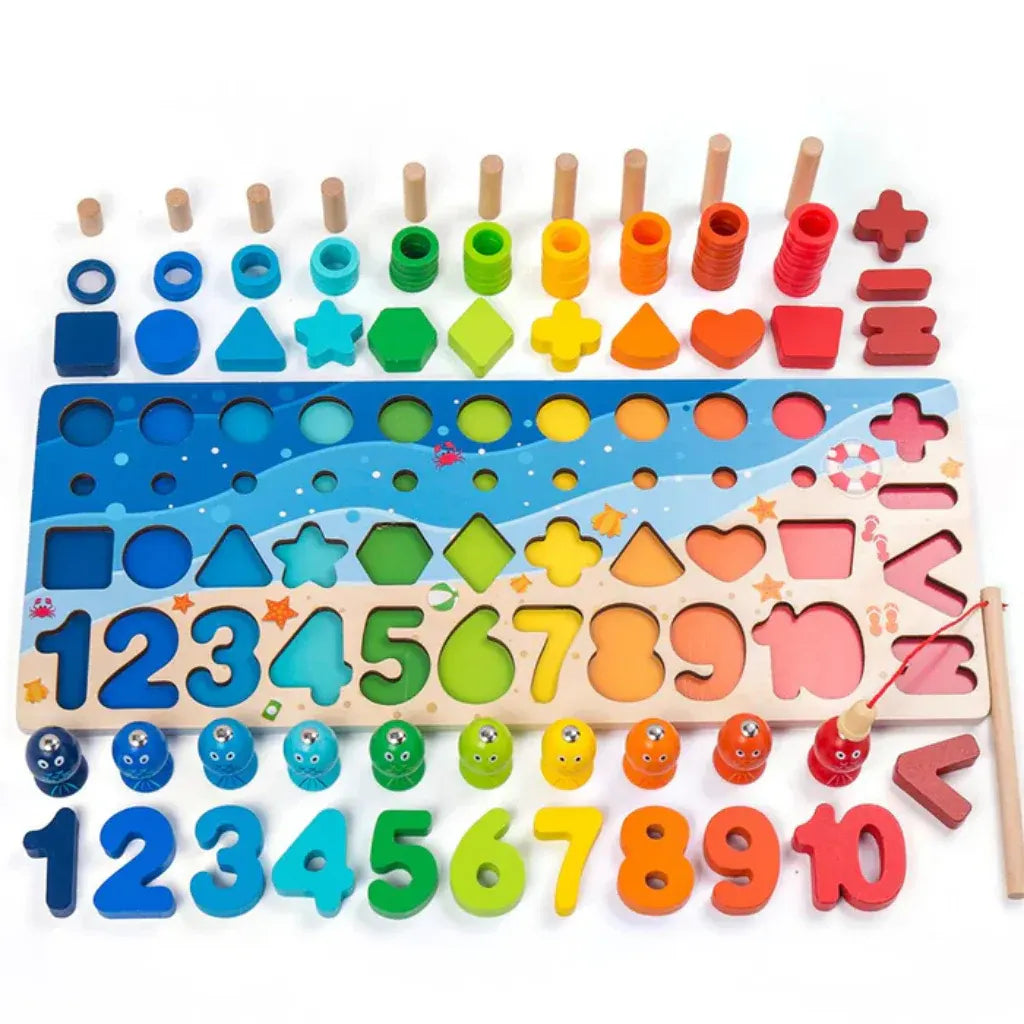 Wooden Montessori Activity Board Learning Toy for Toddlers