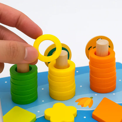 Wooden Montessori Activity Board Learning Toy for Toddlers