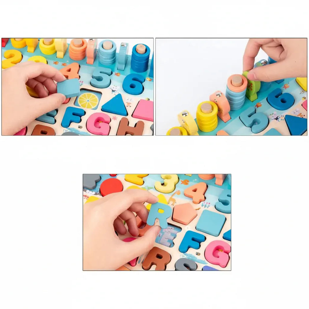 Wooden Montessori Activity Board Learning Toy for Toddlers