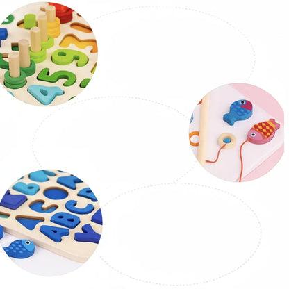 Wooden Montessori Activity Board Learning Toy for Toddlers