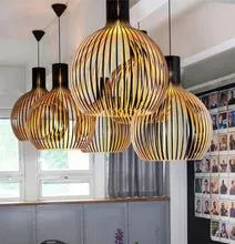 Wooden Pendant Light with Handcrafted Scandinavian Design