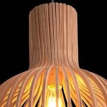 Wooden Pendant Light with Handcrafted Scandinavian Design