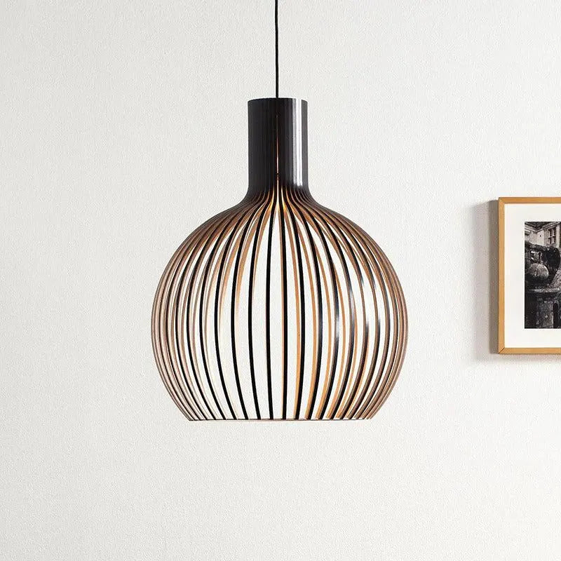 Wooden Pendant Light with Handcrafted Scandinavian Design