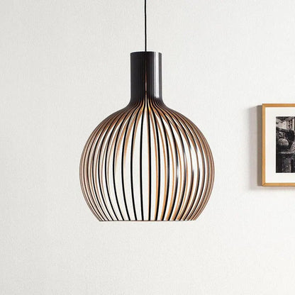 Wooden Pendant Light with Handcrafted Scandinavian Design