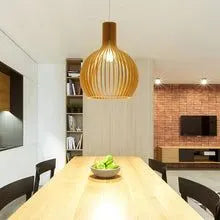 Wooden Pendant Light with Handcrafted Scandinavian Design