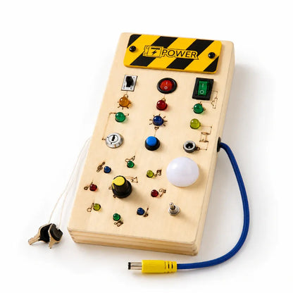 Wooden Sensory Learning Panel for Toddlers - Busy Board Activity Toy