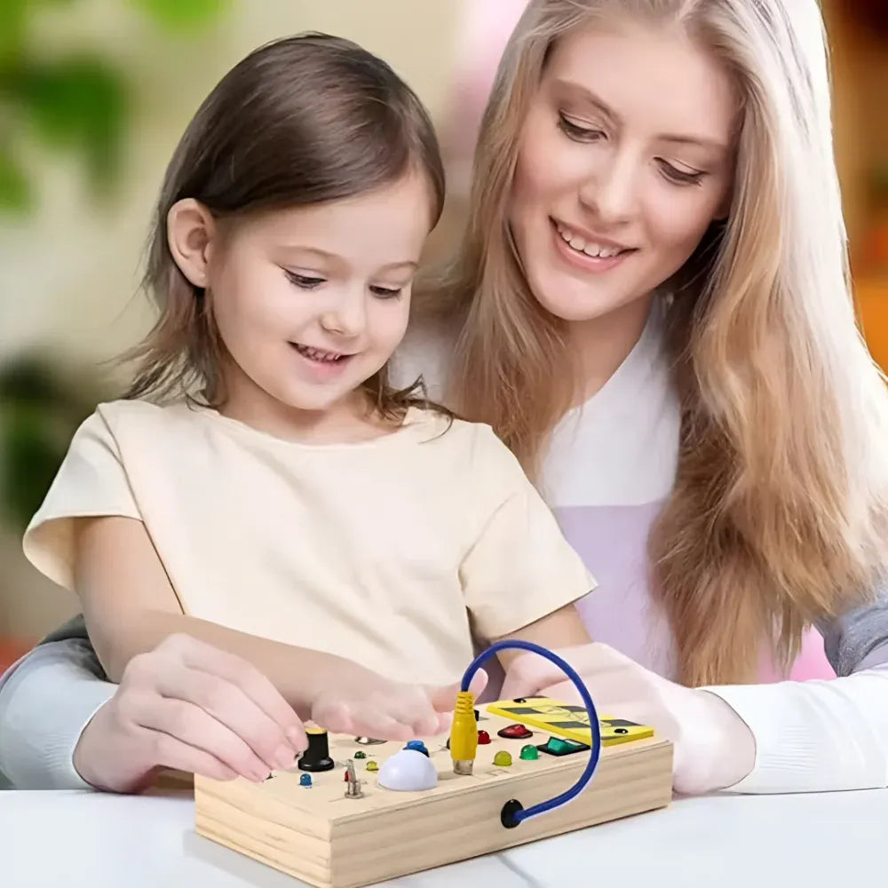 Wooden Sensory Learning Panel for Toddlers - Busy Board Activity Toy