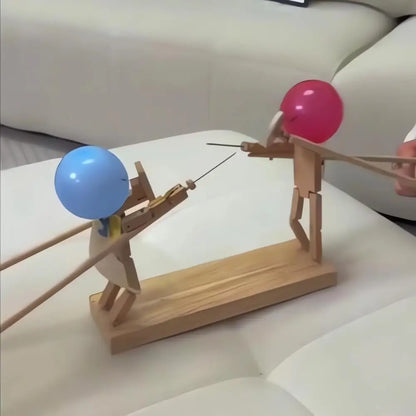 Wooden Sword Balloon Duel Party Game Active Indoor Fun