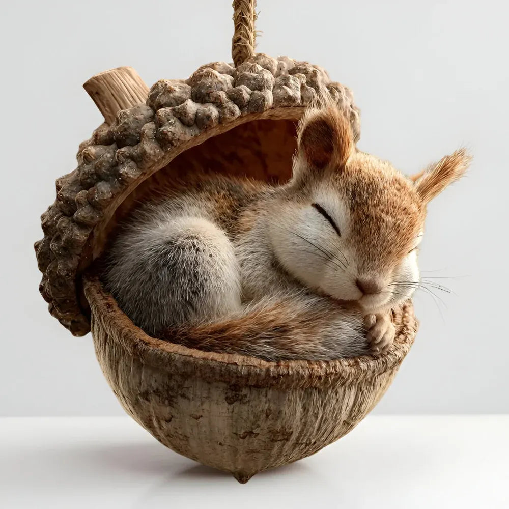 Woodland Acorn Animal Tree Christmas Ornament Decor Set