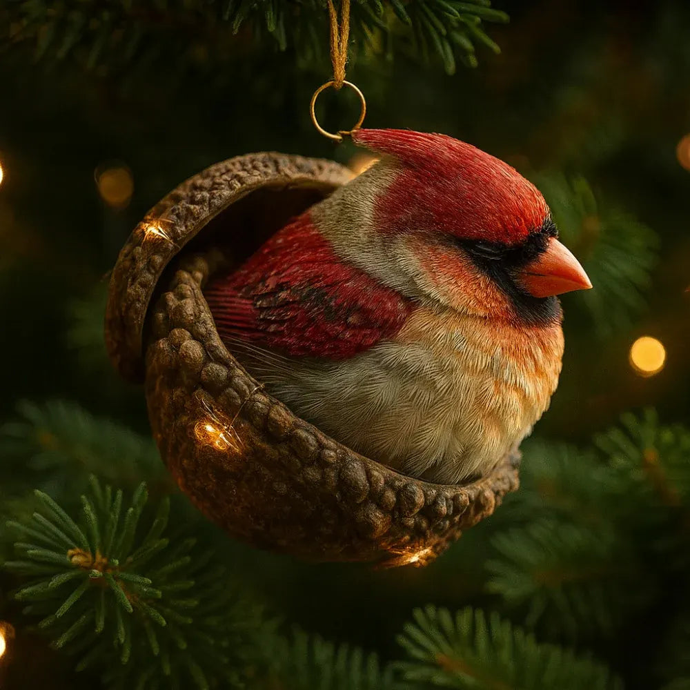 Woodland Acorn Animal Tree Christmas Ornament Decor Set