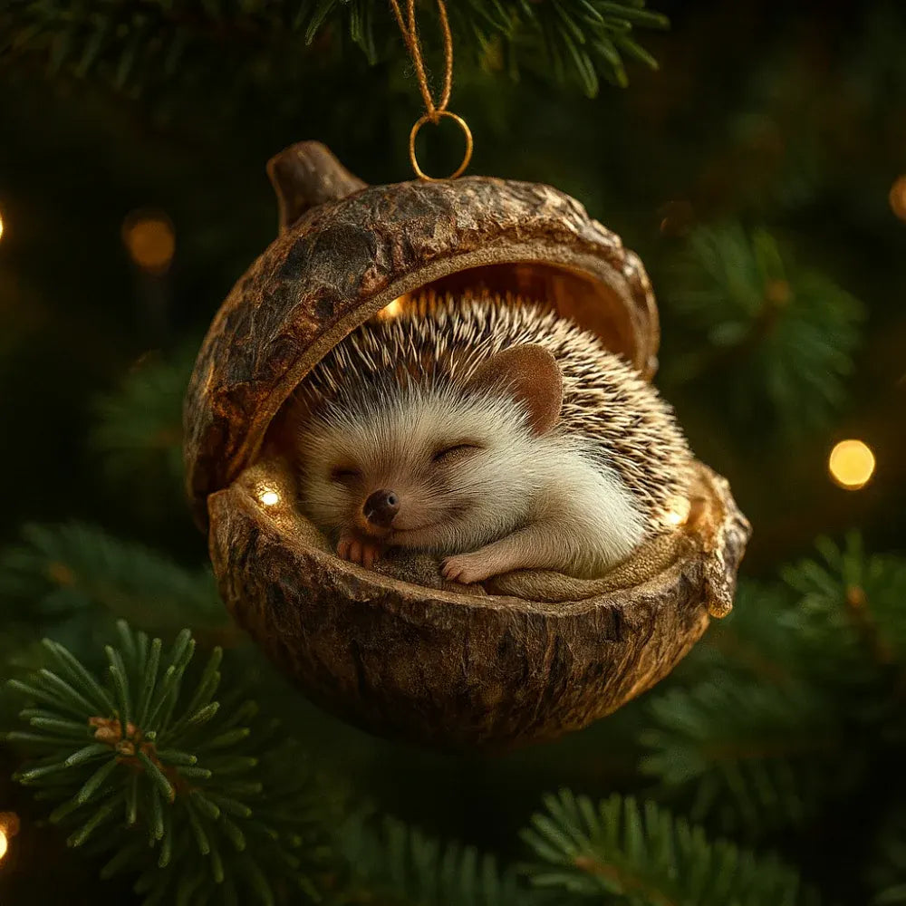 Woodland Acorn Animal Tree Christmas Ornament Decor Set