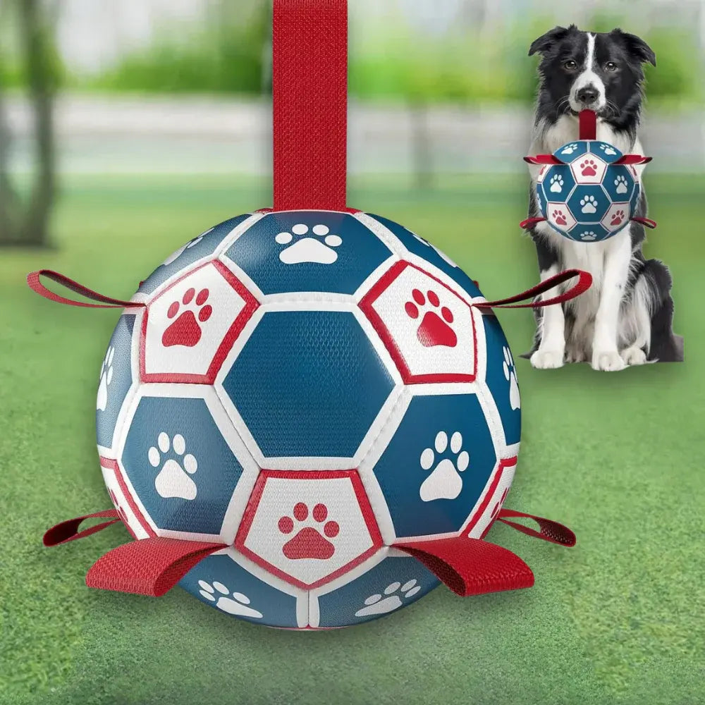 World Cup Durable Mesh Rope Grip Ball Interactive Dog Toy