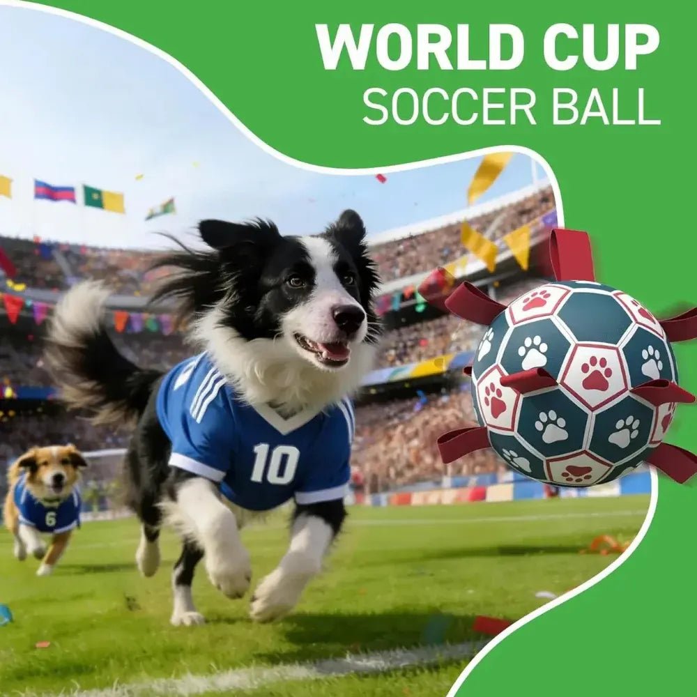 World Cup Durable Mesh Rope Grip Ball Interactive Dog Toy