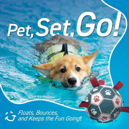 World Cup Durable Mesh Rope Grip Ball Interactive Dog Toy