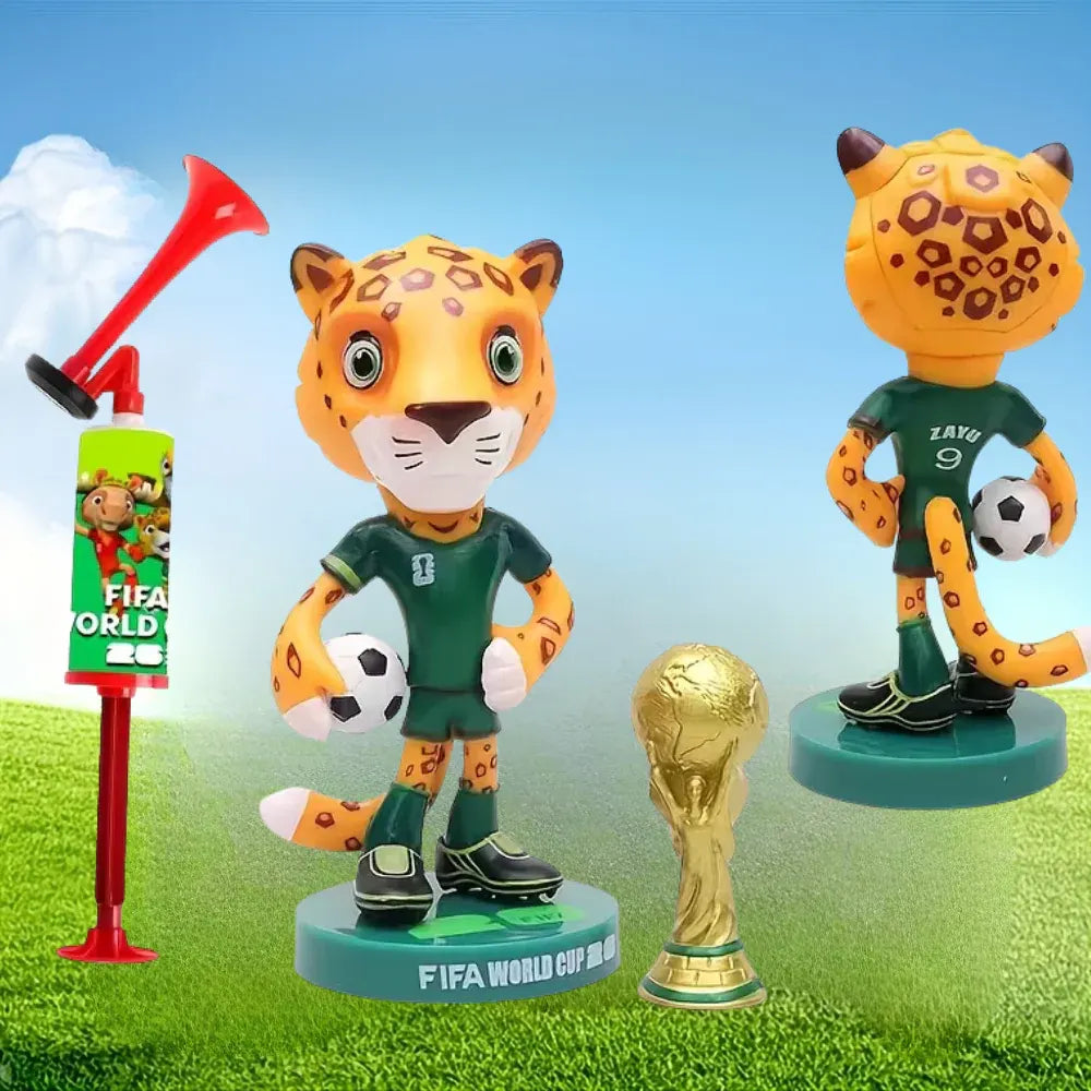 World Cup Fan Air Horn Set with Megaphone Mascot Figurine for Events
