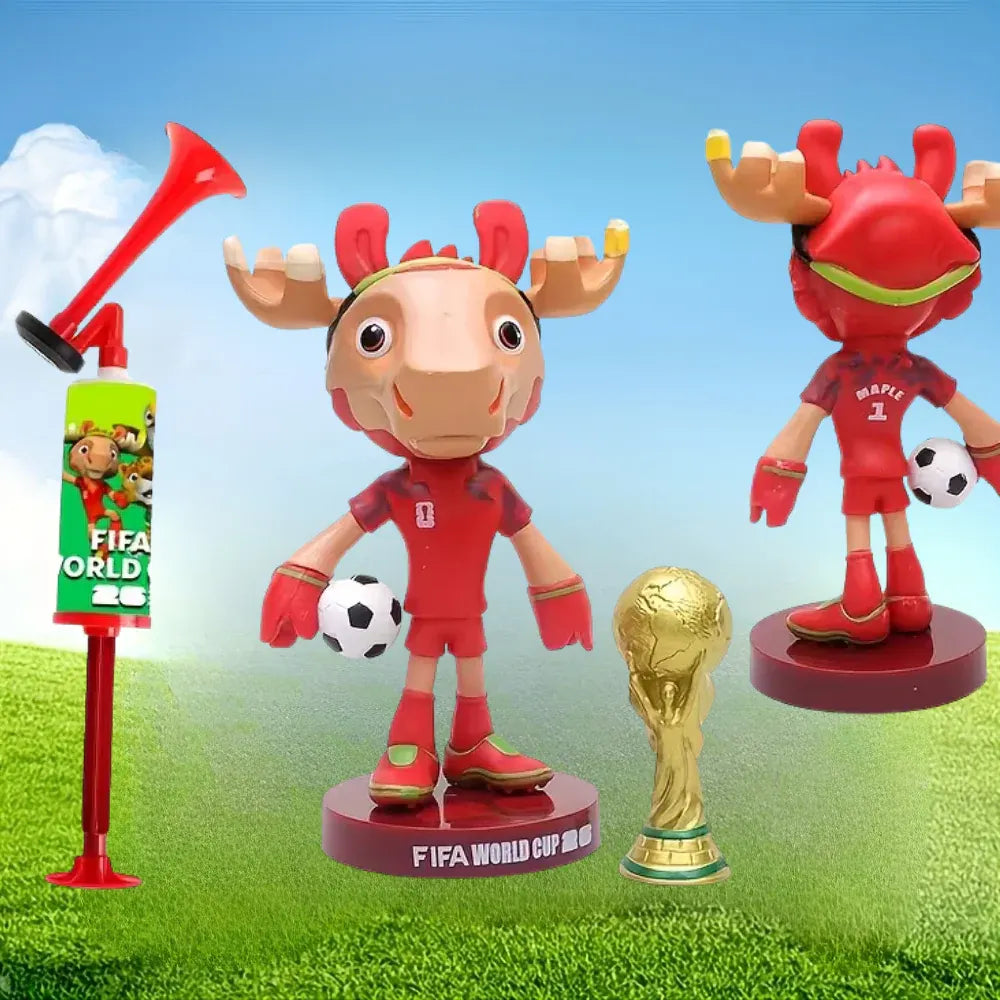 World Cup Fan Air Horn Set with Megaphone Mascot Figurine for Events
