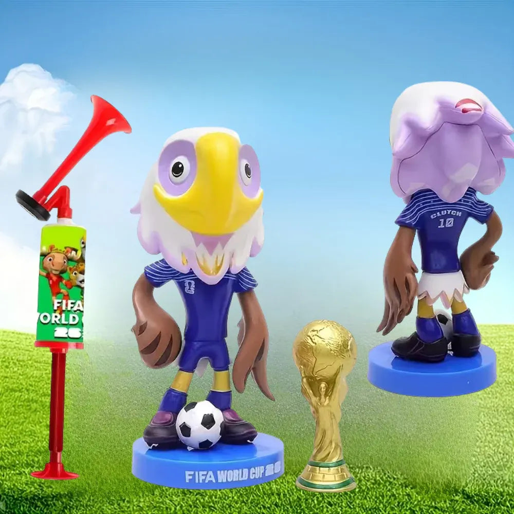 World Cup Fan Air Horn Set with Megaphone Mascot Figurine for Events