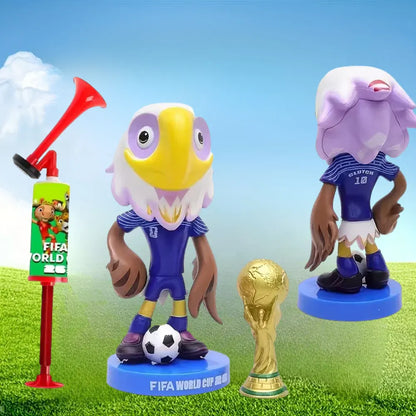 World Cup Fan Air Horn Set with Megaphone Mascot Figurine for Events