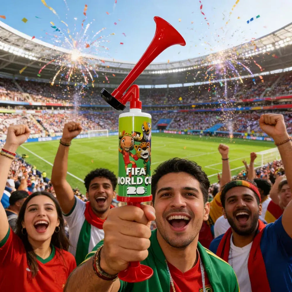 World Cup Fan Air Horn Set with Megaphone Mascot Figurine for Events