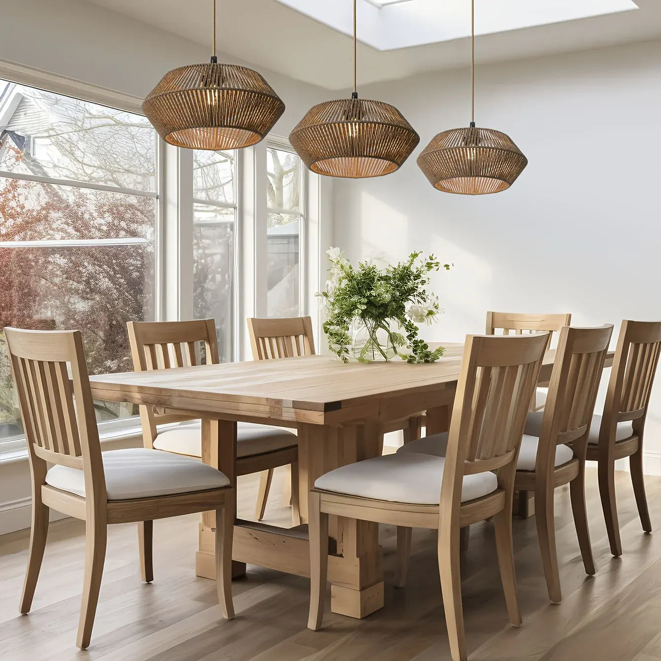 Woven Paper Rope Pendant Lamp Shade | Modern Natural Design