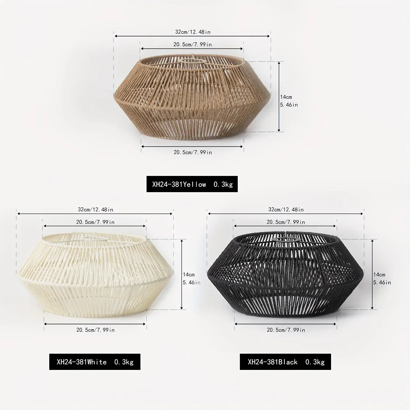 Woven Paper Rope Pendant Lamp Shade | Modern Natural Design