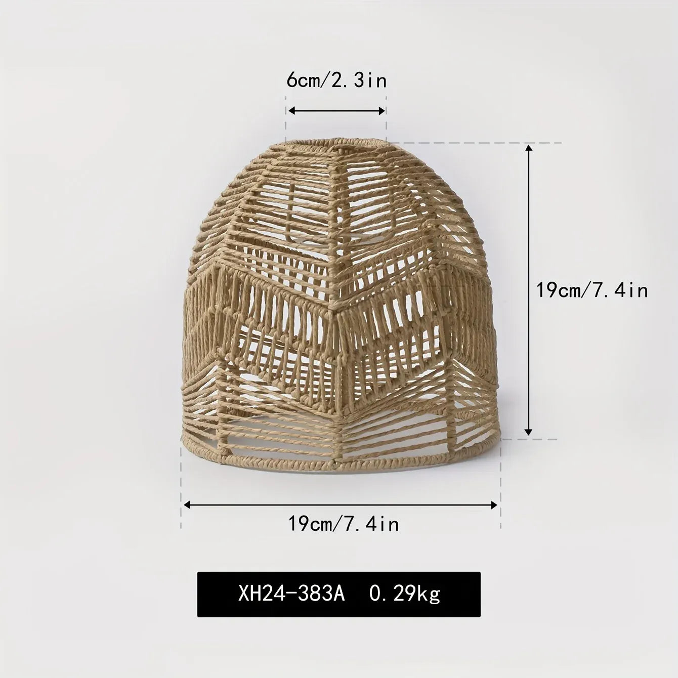 Woven Rope Pendant Light Shade | Farmhouse Rustic Chandelier Style