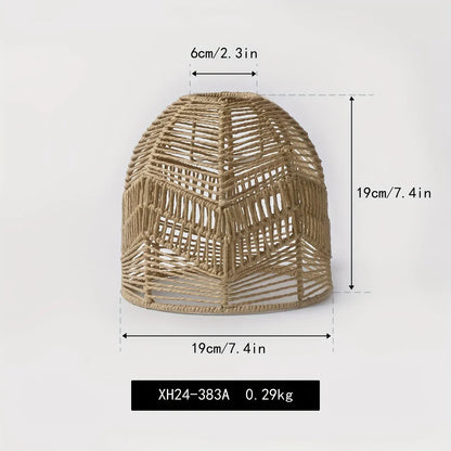 Woven Rope Pendant Light Shade | Farmhouse Rustic Chandelier Style