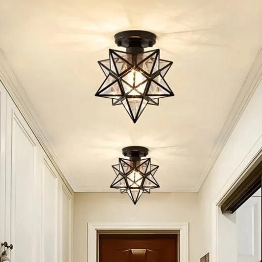Xelio Star-Shaped LED Ceiling Fixture | Modern Geometric Design