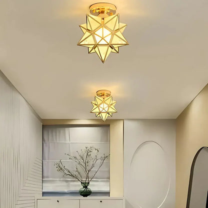 Xelio Star-Shaped LED Ceiling Fixture | Modern Geometric Design