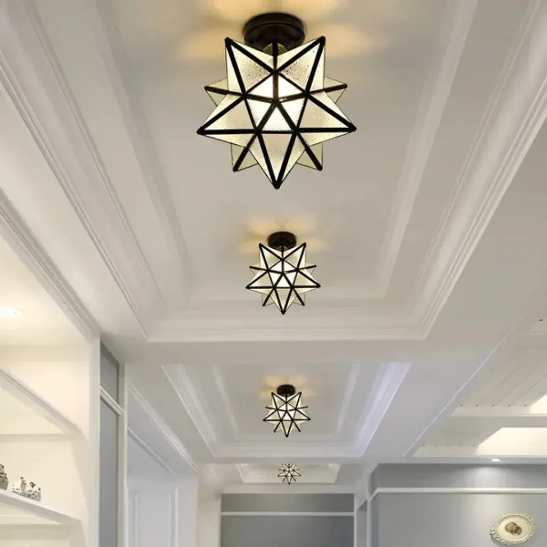 Xelio Star-Shaped LED Ceiling Fixture | Modern Geometric Design