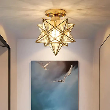 Xelio Star-Shaped LED Ceiling Fixture | Modern Geometric Design