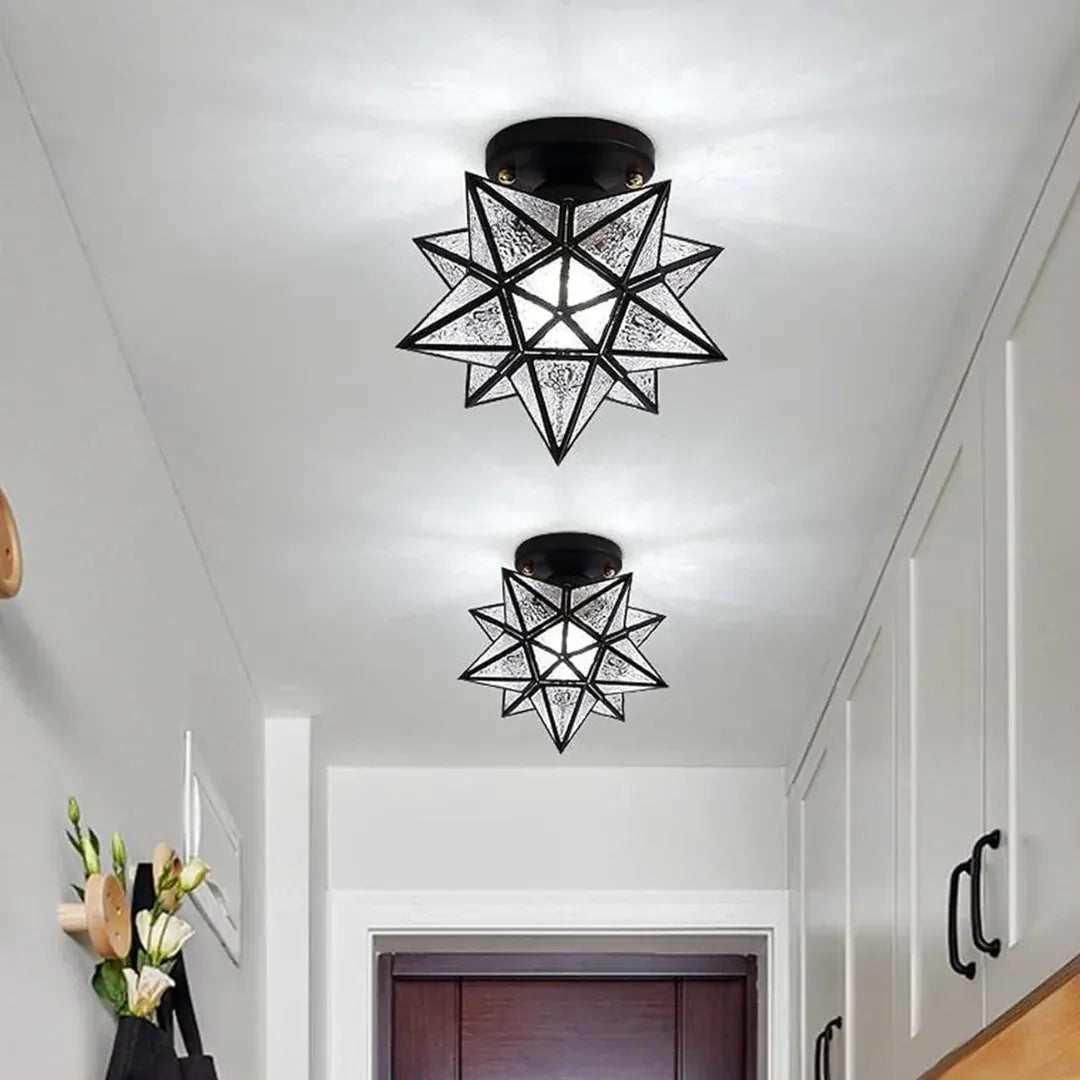 Xelio Star-Shaped LED Ceiling Fixture | Modern Geometric Design