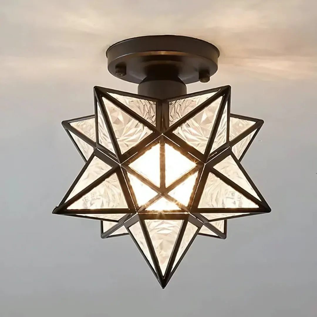 Xelio Star-Shaped LED Ceiling Fixture | Modern Geometric Design