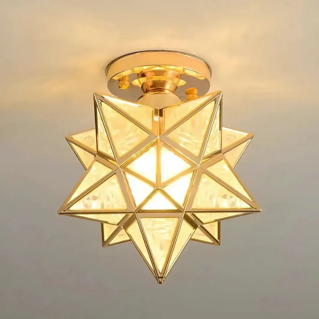 Xelio Star-Shaped LED Ceiling Fixture | Modern Geometric Design