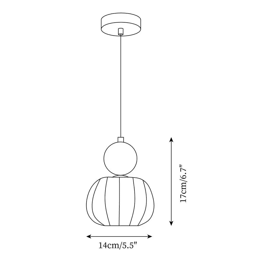 Yedra Pendant Light | Round Organic Acrylic Design