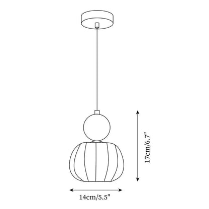 Yedra Pendant Light | Round Organic Acrylic Design